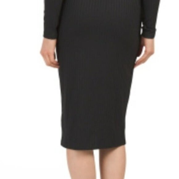 AVEC LES FILLES Anthropologie LACE UP BLACK MIDI DRESS SIZE S - Picture 7 of 11